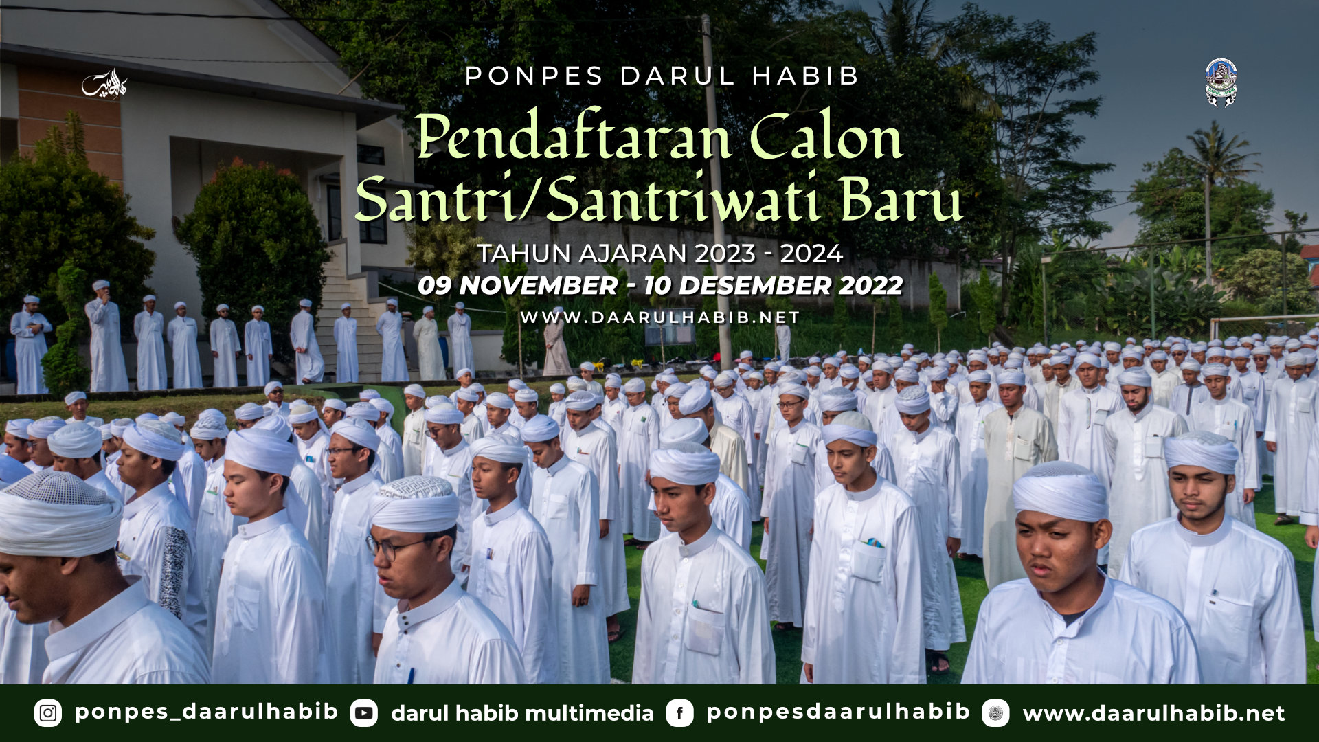 PSB (Pendaftaran Santri/Santriwati Baru) Yayasan Pon-Pes Darul Habib Sukabumi Tahun ajaran 2023-2024