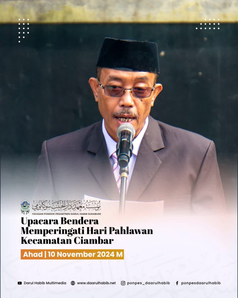 Santri Ponpes Darul Habib Ikuti Upacara Peringatan Hari Pahlawan Nasional di Kecamatan Ciambar